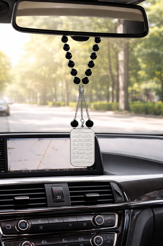 Islamic Car Stainless Steel Pendant with Beads Hanging Accessory