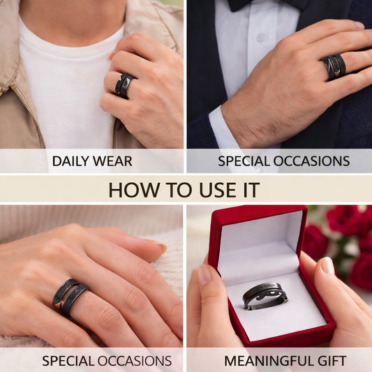 Ayatul Kursi Stainless Steel Open Ring Islamic Muslim Quran Verse Ring for Men Women