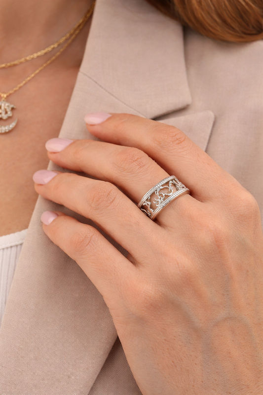 Azan white mine Latest Best ring